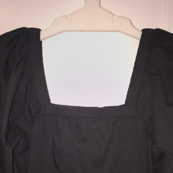 DANIELLE BERNSTEIN | Black Puff Sleeve Dress - Picture 6 of 7